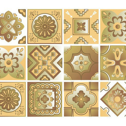 7" x 7" Beige And White Vinyl Peel And Stick Removable Tiles HomeRoots