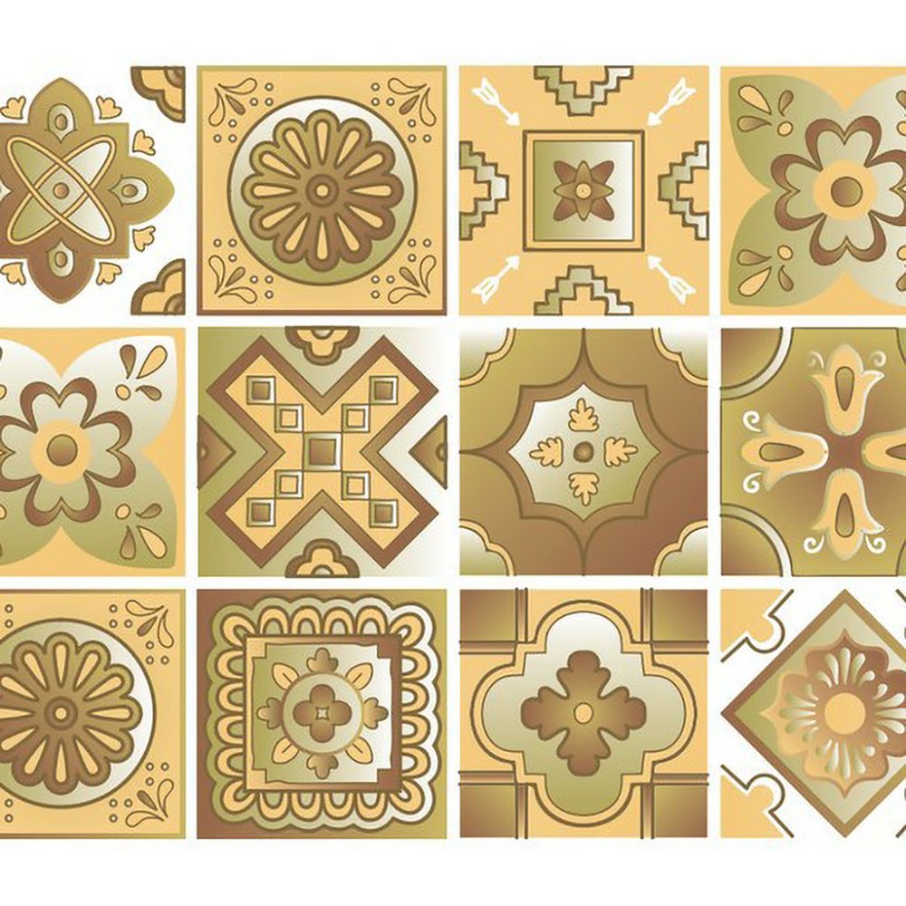 7" x 7" Beige And White Vinyl Peel And Stick Removable Tiles HomeRoots