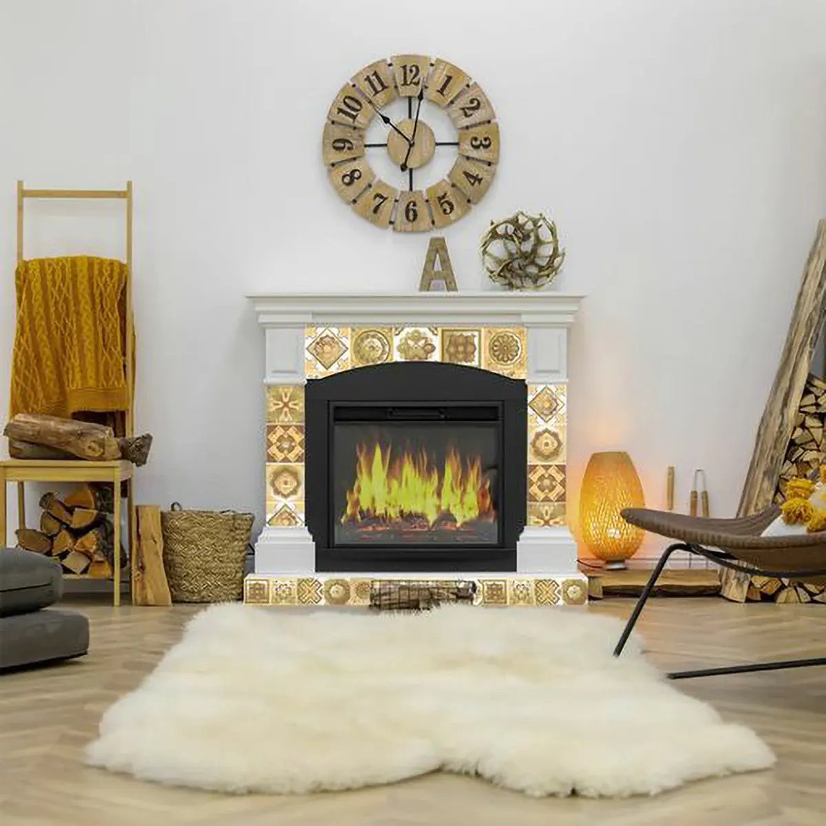 4" X 4" Vintage Beige And White Peel And Stick Removable Tiles HomeRoots