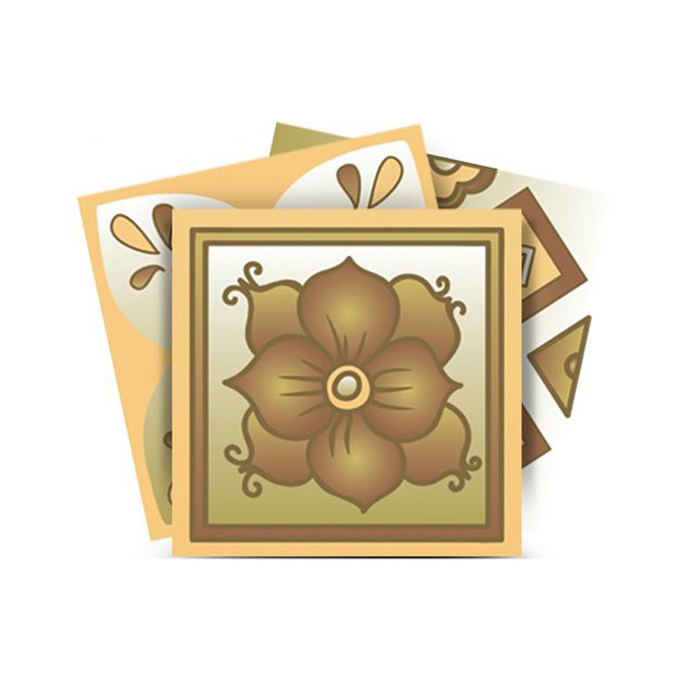 4" X 4" Vintage Beige And White Peel And Stick Removable Tiles HomeRoots