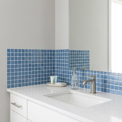 5" X 5" Vintage Turq Blue And White Peel And Stick Removable Tiles HomeRoots