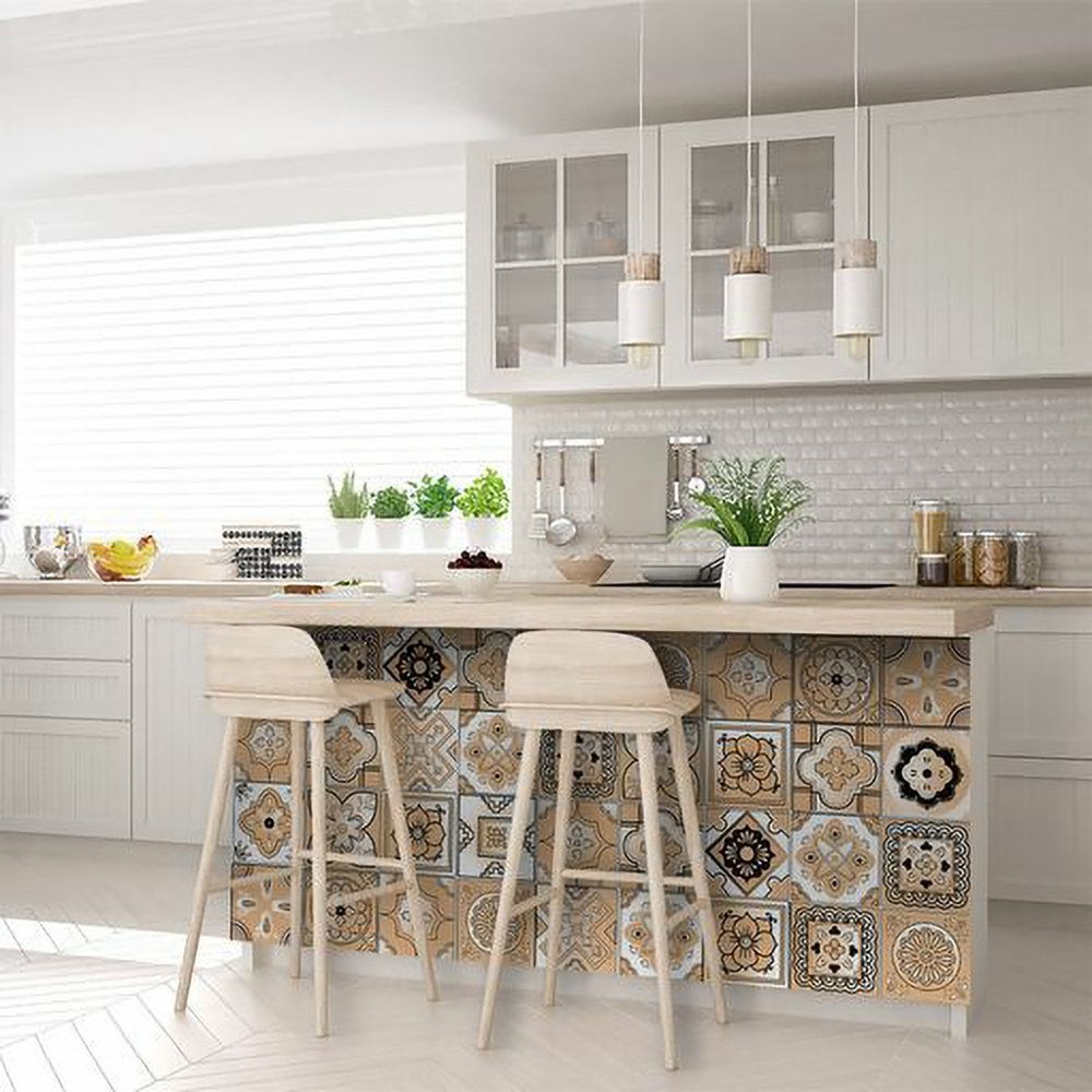 4" X 4" Shades Of Taupe Mosaic Peel And Stick Removable Tiles HomeRoots