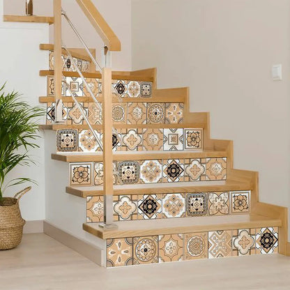 4" X 4" Shades Of Taupe Mosaic Peel And Stick Removable Tiles HomeRoots