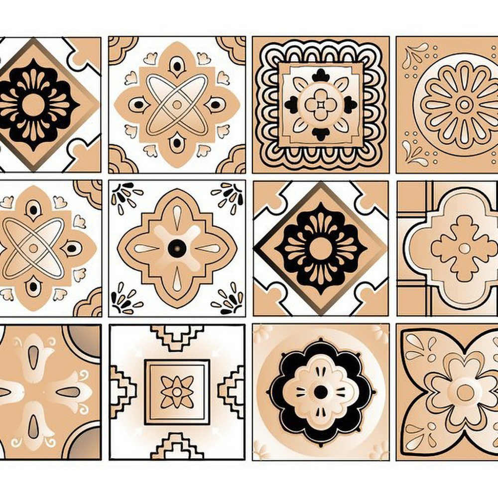 4" X 4" Shades Of Taupe Mosaic Peel And Stick Removable Tiles HomeRoots