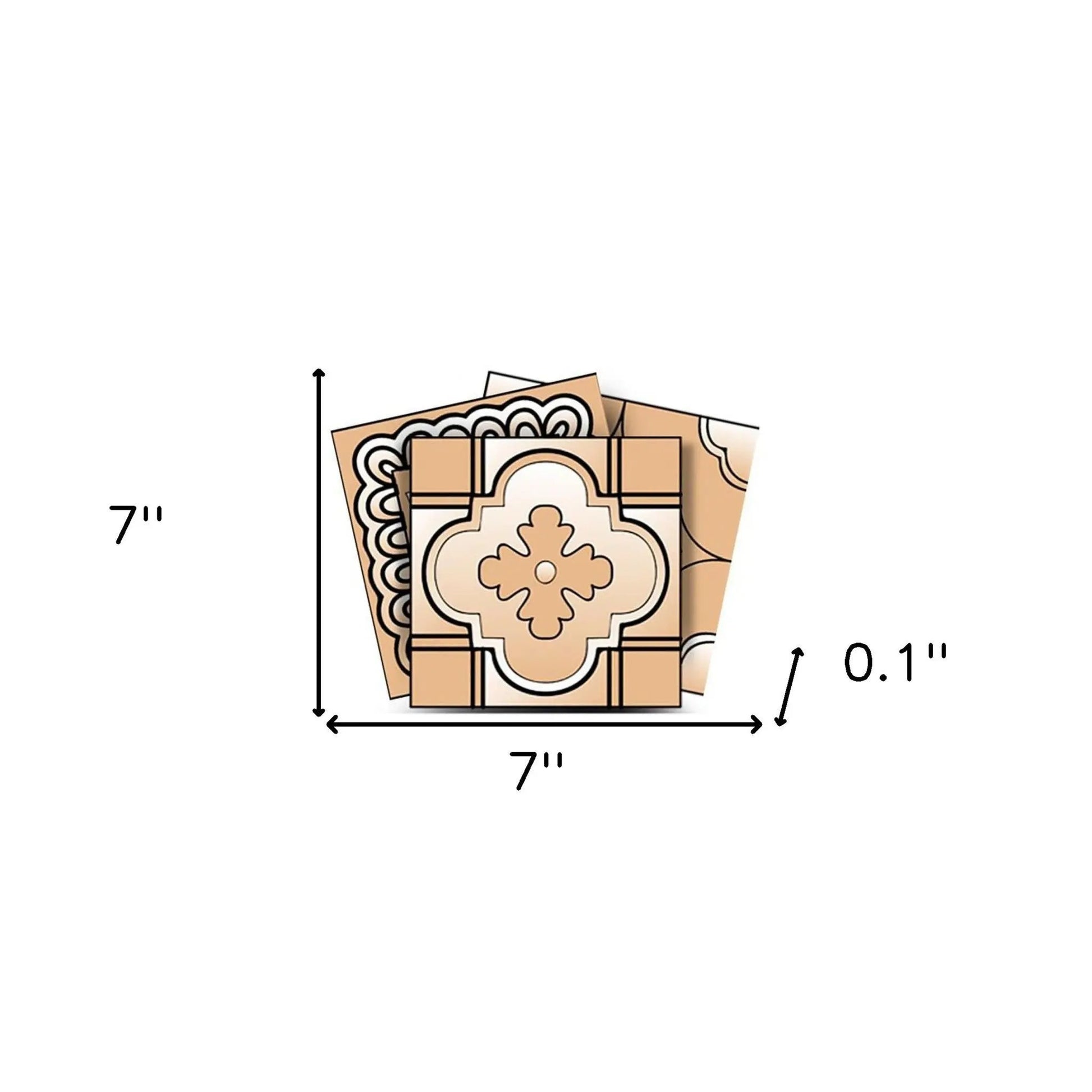 4" X 4" Shades Of Taupe Mosaic Peel And Stick Removable Tiles HomeRoots