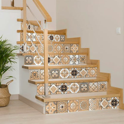 4" X 4" Shades Of Taupe Mosaic Peel And Stick Removable Tiles HomeRoots