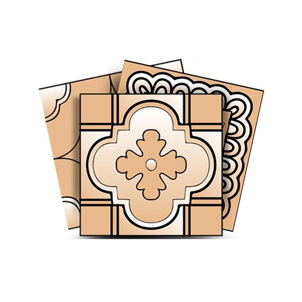 4" X 4" Shades Of Taupe Mosaic Peel And Stick Removable Tiles HomeRoots