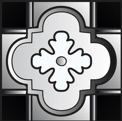 7" x 7" Black Gray And White Vinyl Peel And Stick Removable Tiles HomeRoots