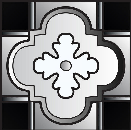 7" x 7" Black Gray And White Vinyl Peel And Stick Removable Tiles HomeRoots