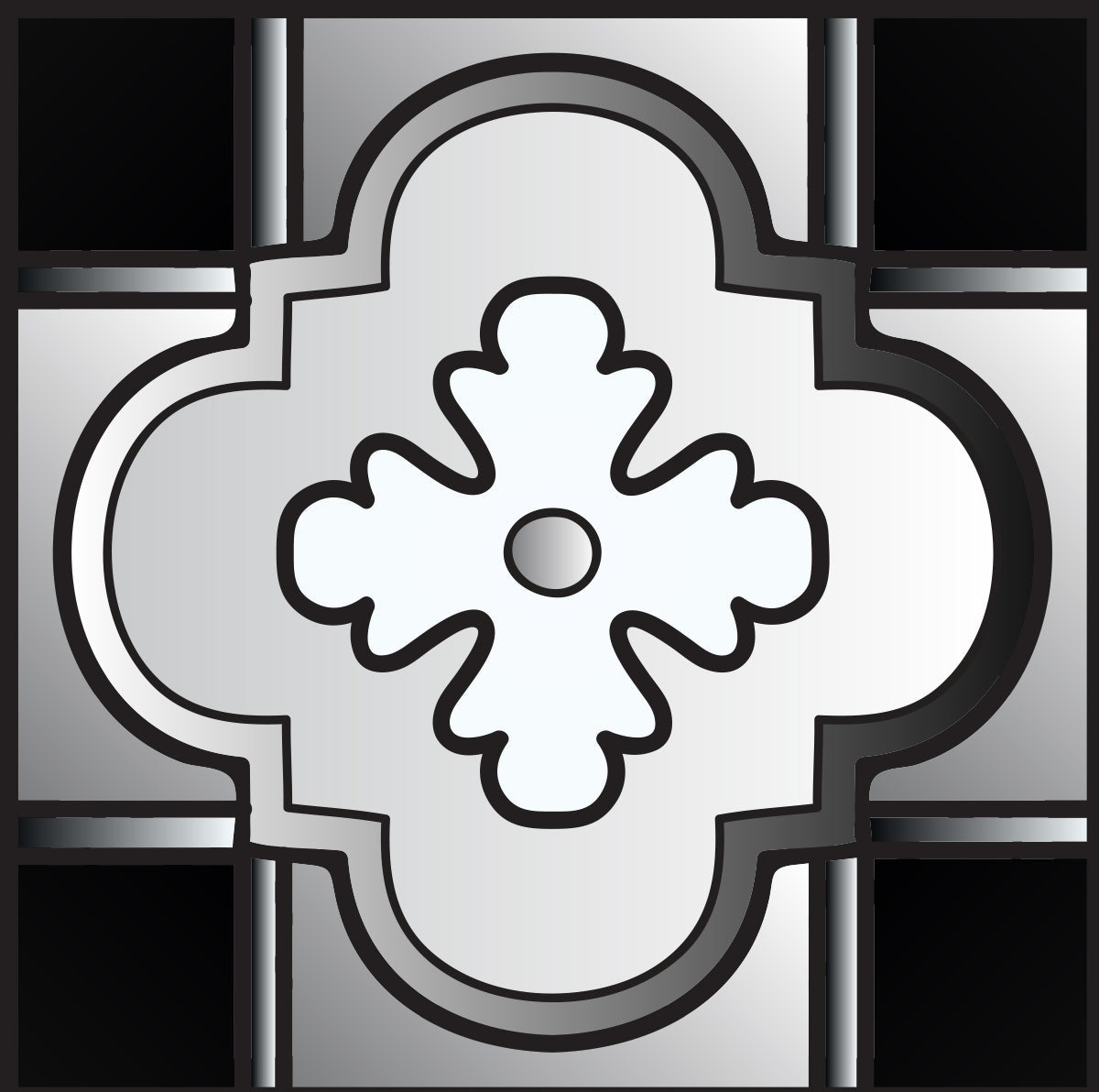 4" X 4" Black White And Gray Mosaic Peel And Stick Removable Tiles HomeRoots