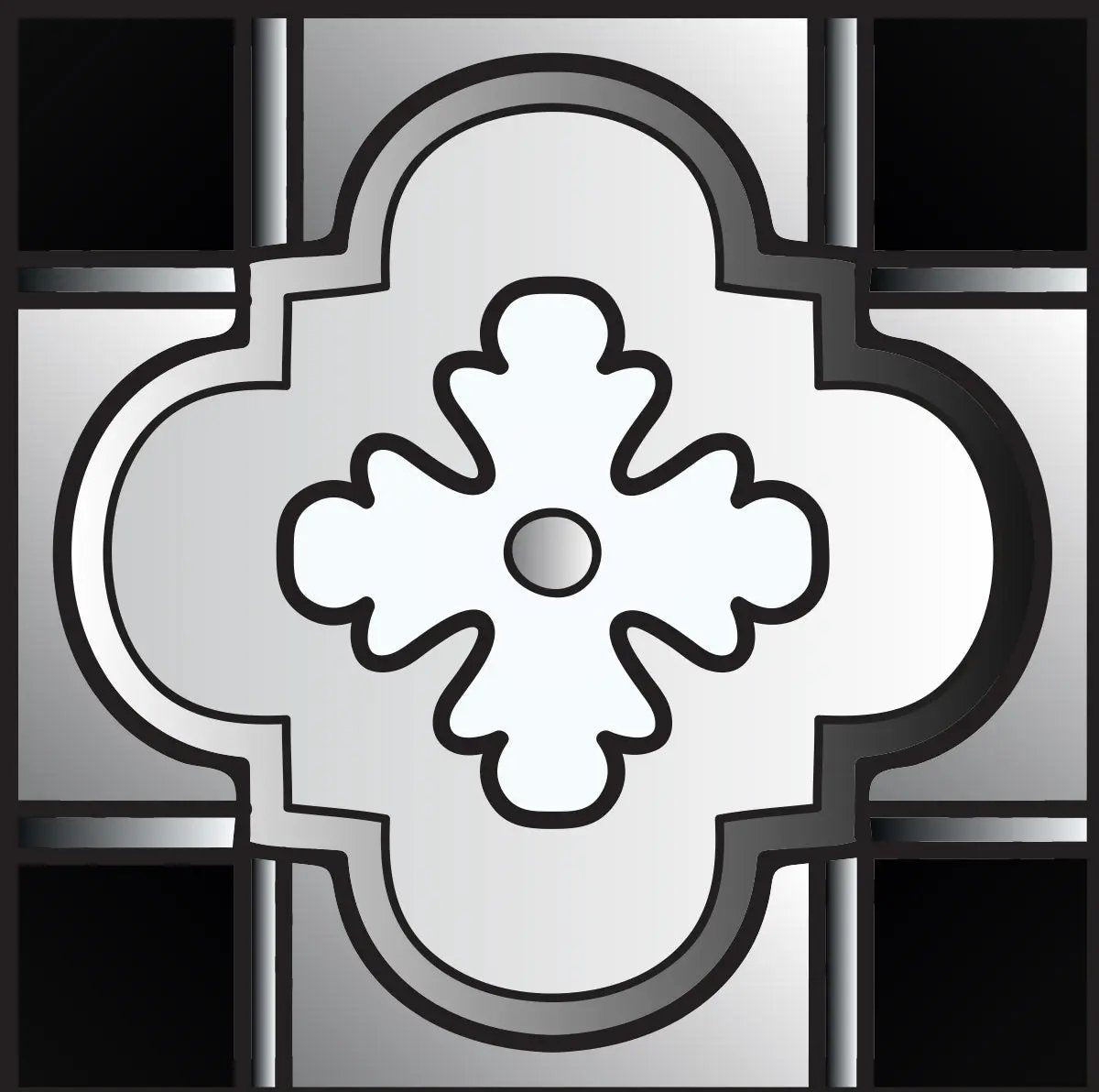 4" X 4" Black White And Gray Mosaic Peel And Stick Removable Tiles HomeRoots