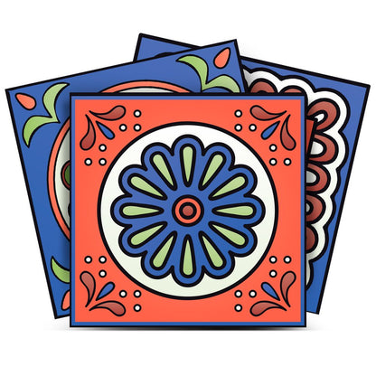 7" x 7" Terra Cotta Peel And Stick Removable Tiles HomeRoots