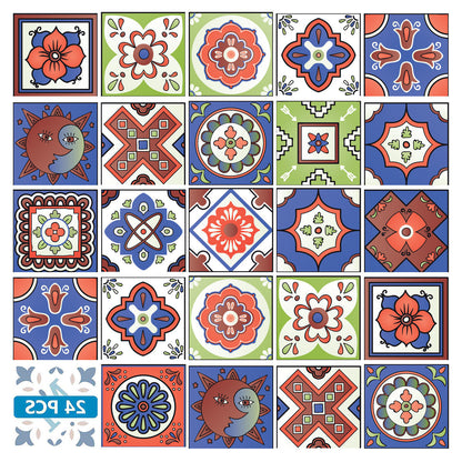 4" X 4" Mediterra Terra Cotta Mosaic Peel And Stick Removable Tiles HomeRoots