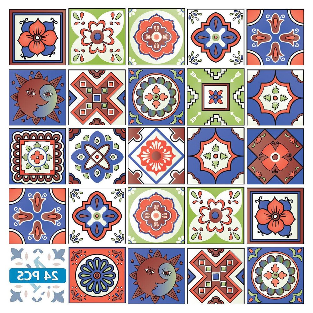 7" x 7" Terra Cotta Peel And Stick Removable Tiles HomeRoots
