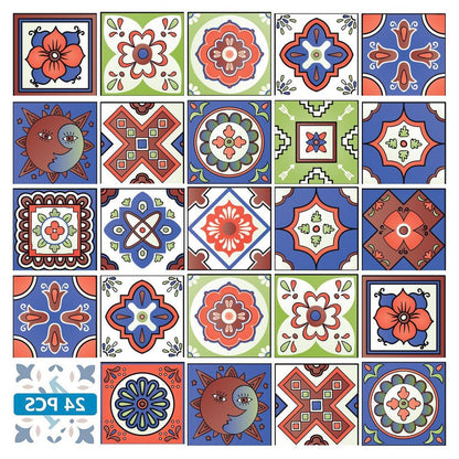 7" x 7" Terra Cotta Peel And Stick Removable Tiles HomeRoots