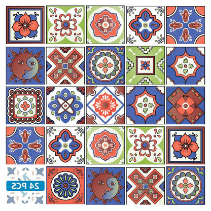 4" X 4" Mediterra Terra Cotta Mosaic Peel And Stick Removable Tiles HomeRoots
