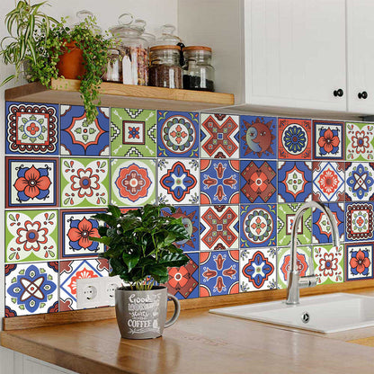 4" X 4" Mediterra Terra Cotta Mosaic Peel And Stick Removable Tiles HomeRoots