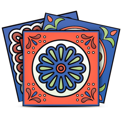 7" x 7" Terra Cotta Peel And Stick Removable Tiles HomeRoots