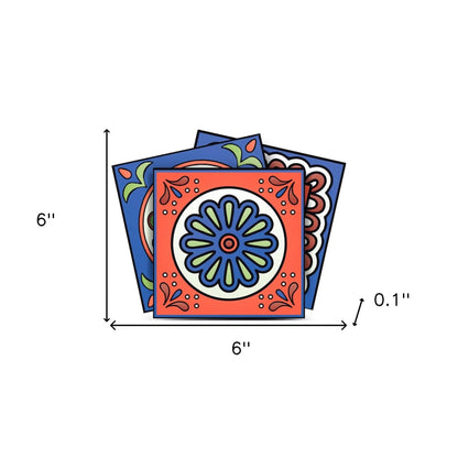 4" X 4" Mediterra Terra Cotta Mosaic Peel And Stick Removable Tiles HomeRoots