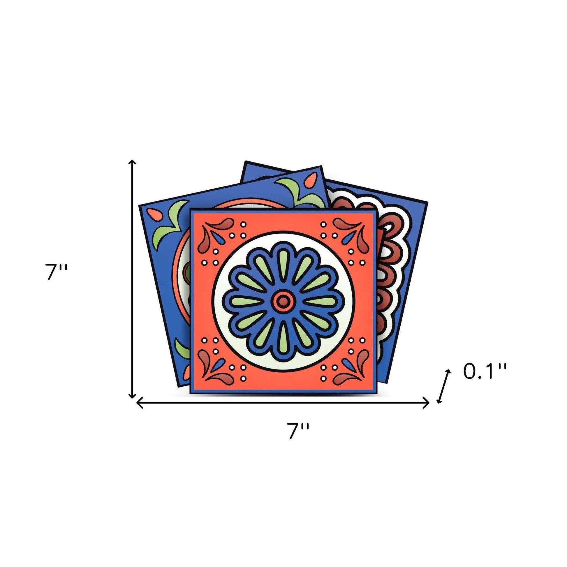 4" X 4" Mediterra Terra Cotta Mosaic Peel And Stick Removable Tiles HomeRoots