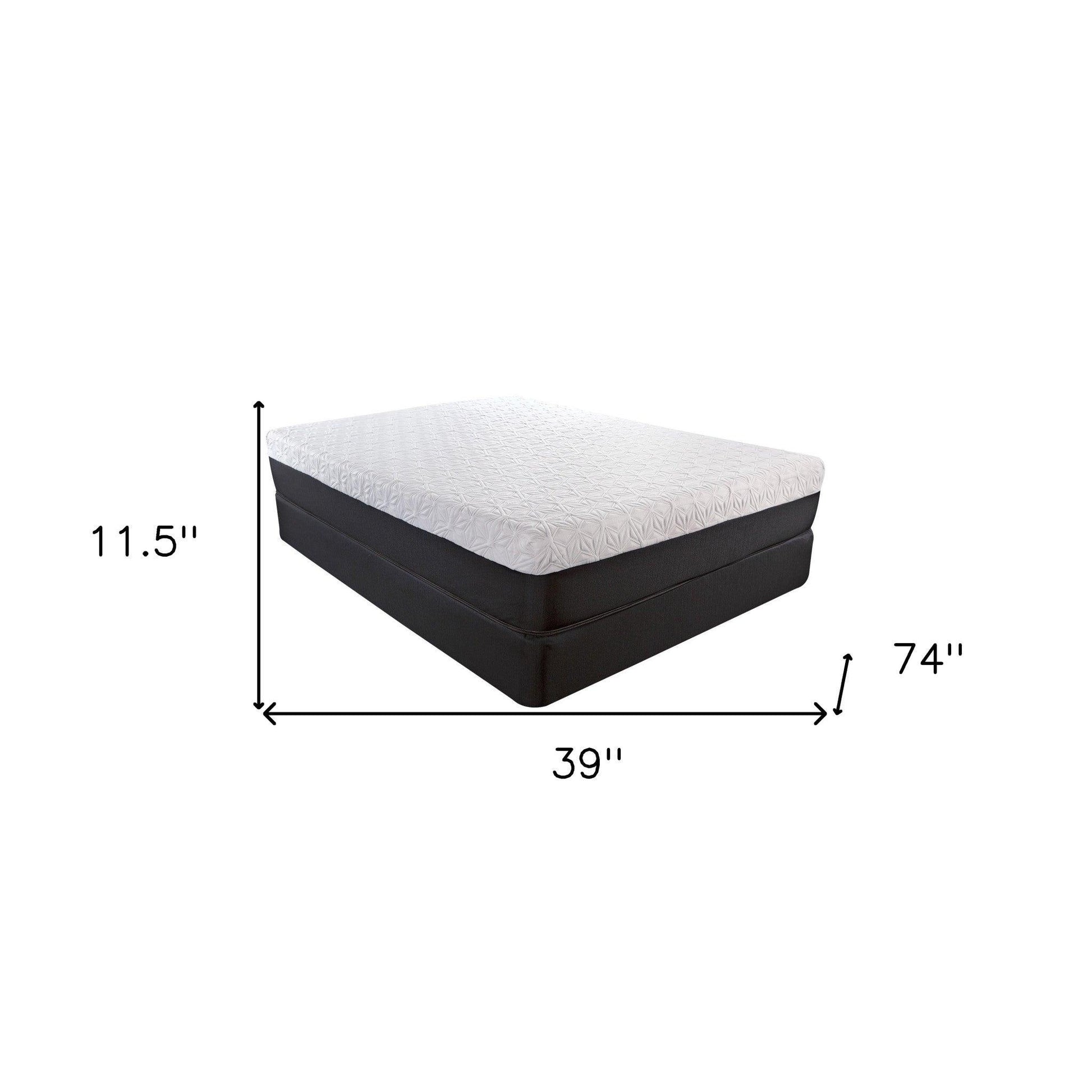 11.5" Lux Copper Infused Gel Memory Foam And High Density Foam Mattress Twin - FurniFindUSA