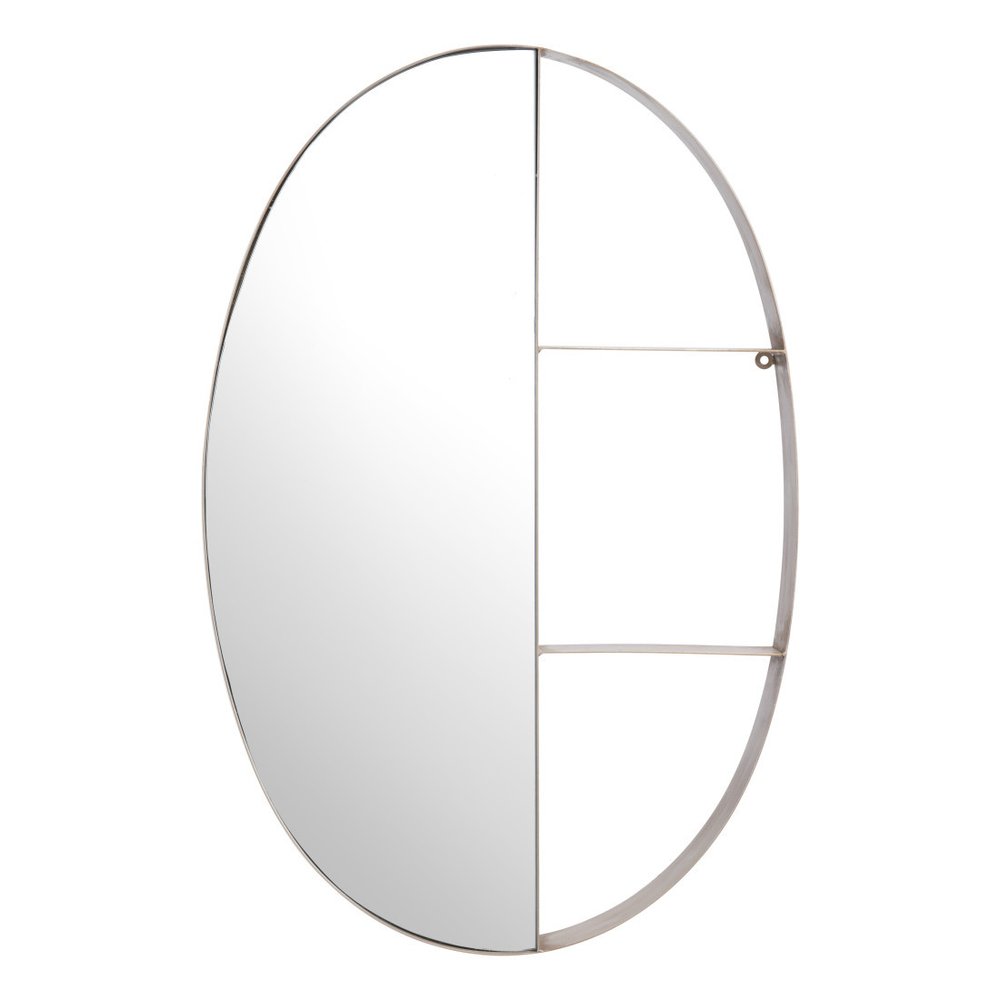 34" Bronze Oval Steel Framed Accent Mirror HomeRoots