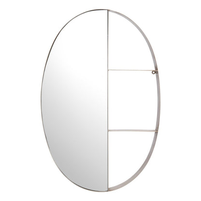 34" Bronze Oval Steel Framed Accent Mirror HomeRoots