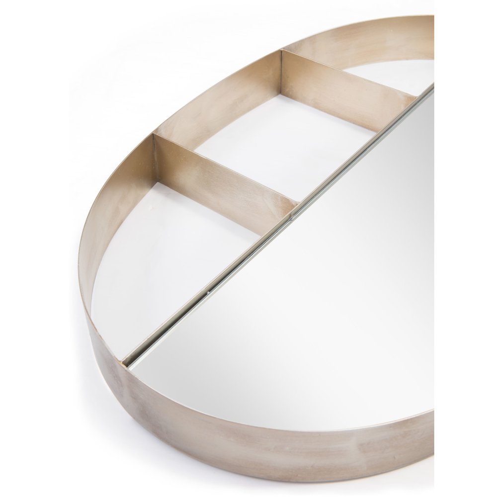 34" Bronze Oval Steel Framed Accent Mirror — view 6