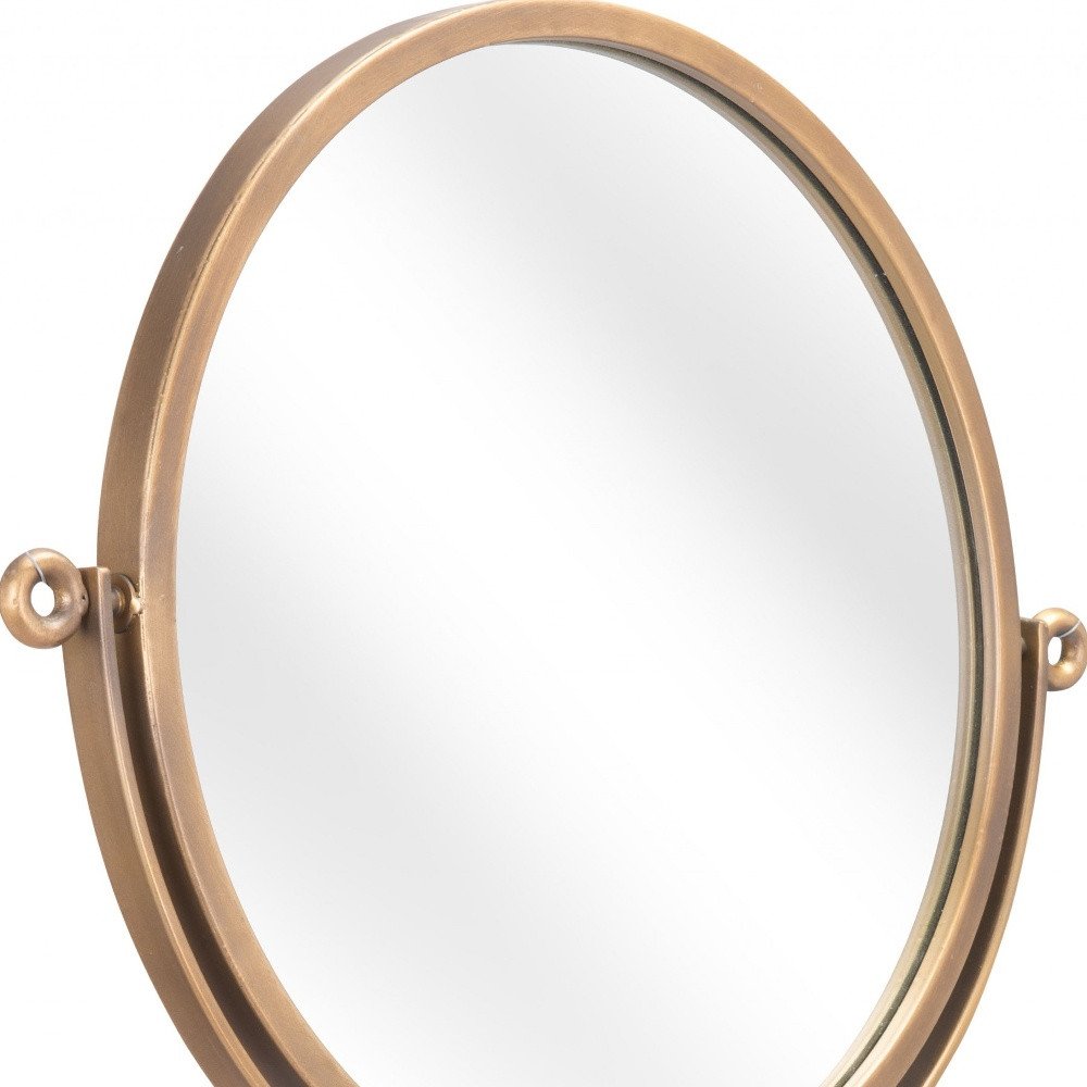 Gold Round Wall Mount Mirror HomeRoots