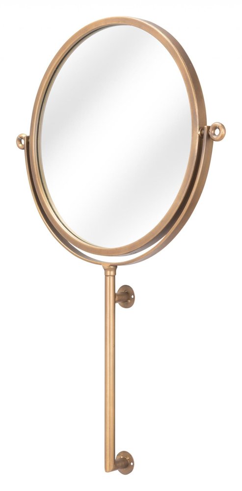 Gold Round Wall Mount Mirror HomeRoots