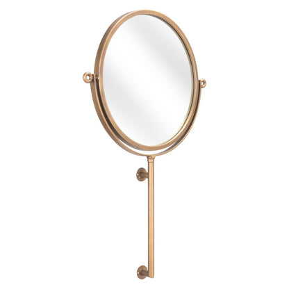 Gold Round Wall Mount Mirror HomeRoots