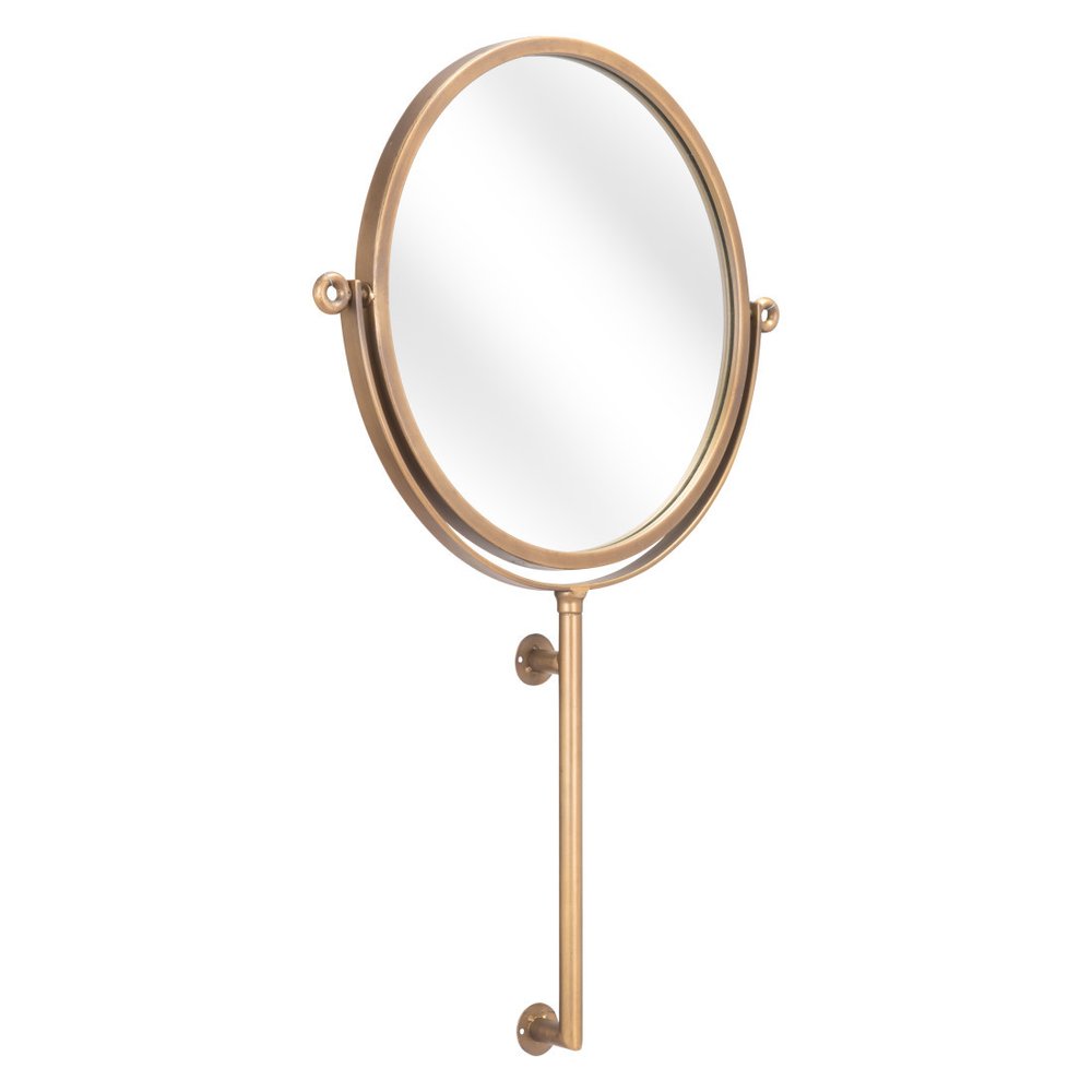 Gold Round Wall Mount Mirror HomeRoots