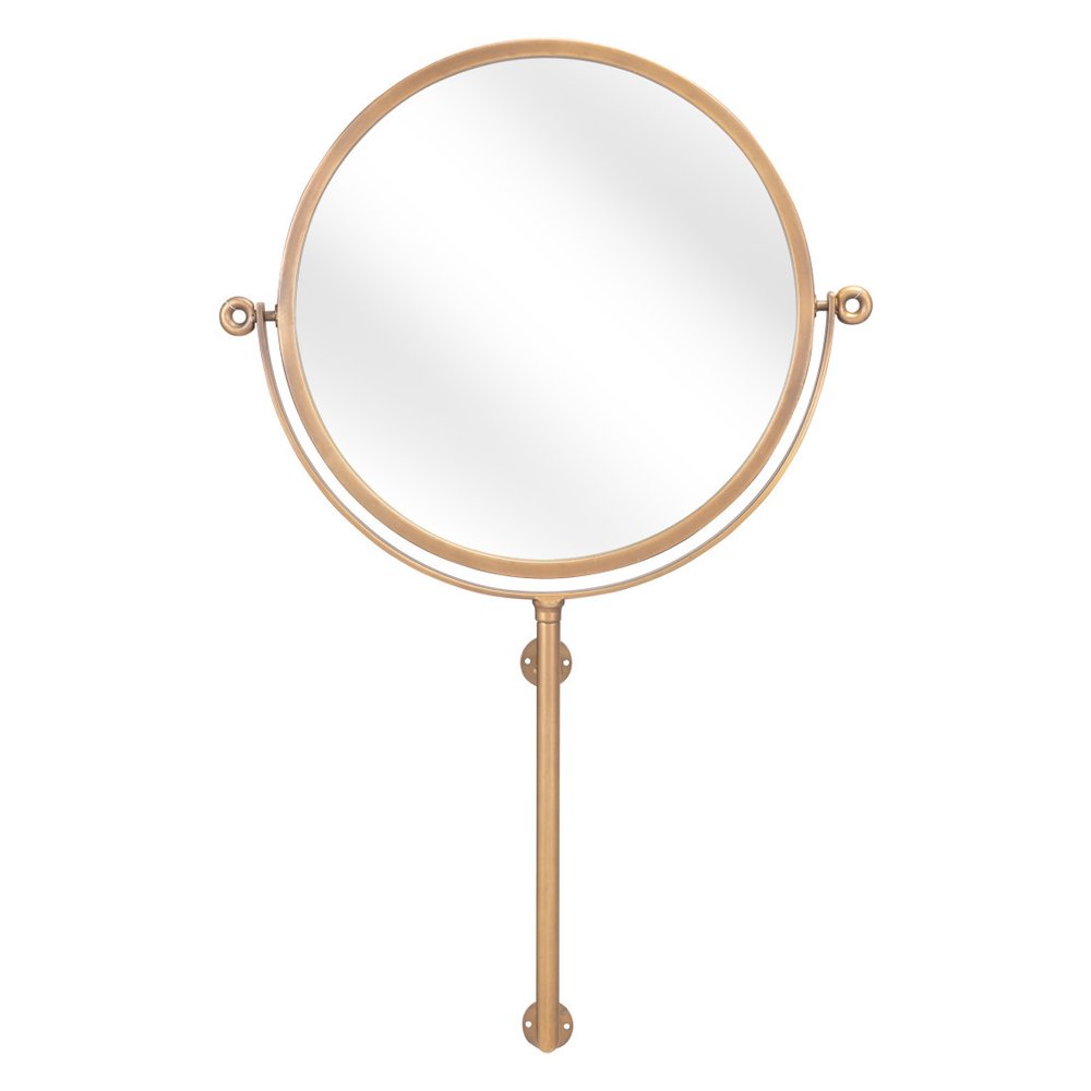 Gold Round Wall Mount Mirror HomeRoots