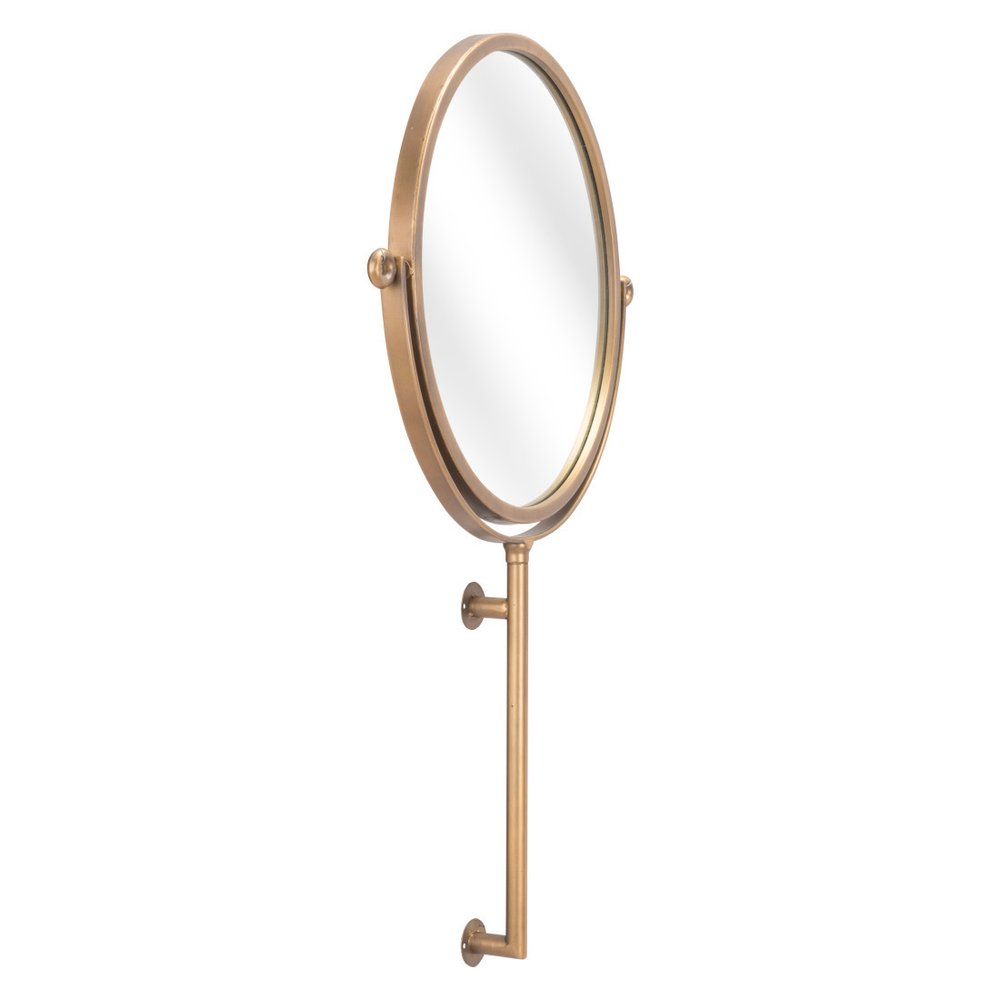 Gold Round Wall Mount Mirror — view 5
