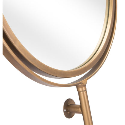 Gold Round Wall Mount Mirror HomeRoots