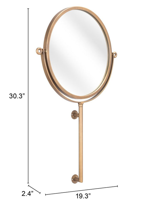 Gold Round Wall Mount Mirror HomeRoots