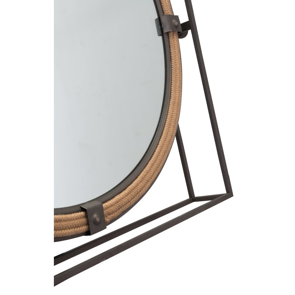22" Gray Square Steel Framed Accent Mirror HomeRoots