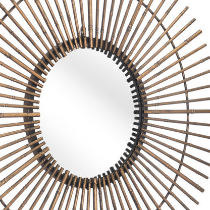 Gold Tribal Round Mirror