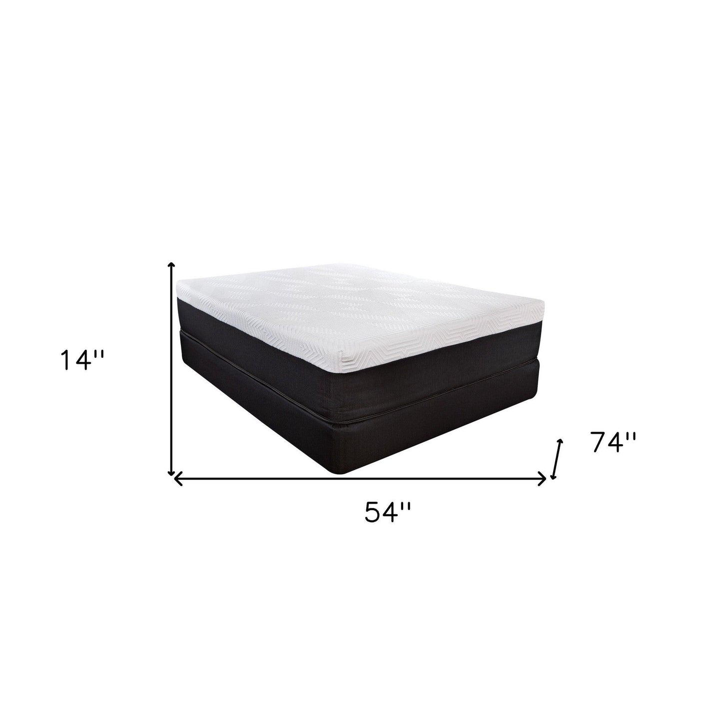 14" Hybrid Lux Memory Foam And Wrapped Coil Mattress Twin - FurniFindUSA