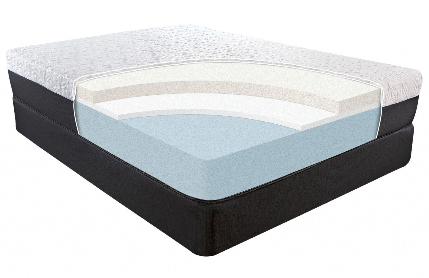 11.5" Lux Copper Infused Gel Memory Foam And High Density Foam Mattress Twin - FurniFindUSA