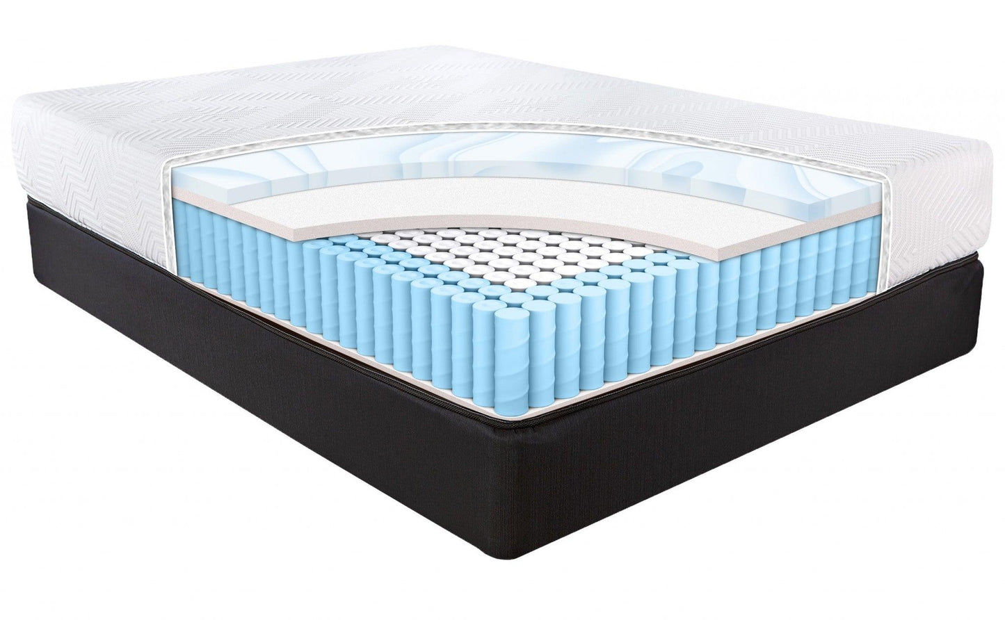 10.5" Hybrid Lux Memory Foam And Wrapped Coil Mattress Full - FurniFindUSA