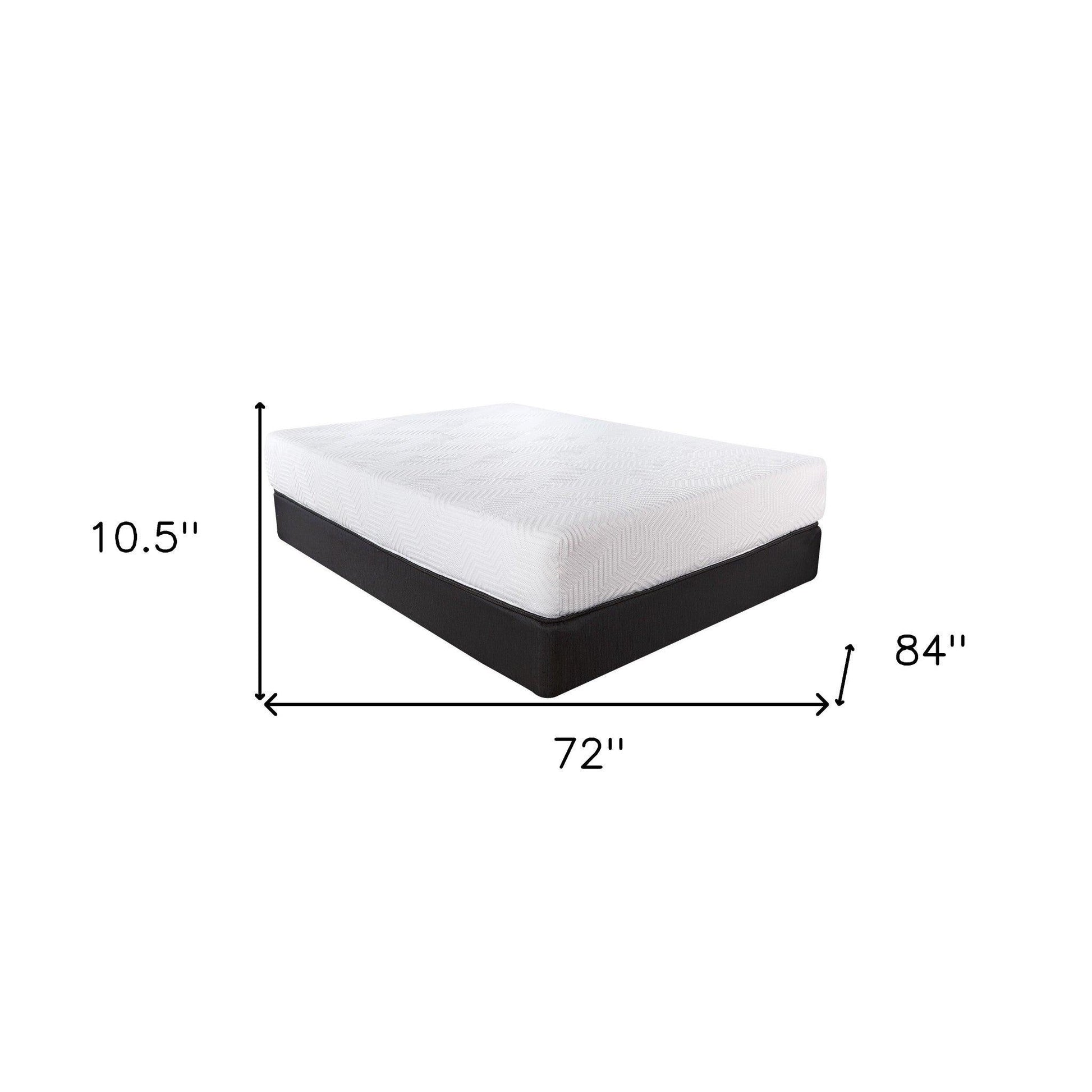 10.5" Hybrid Lux Memory Foam And Wrapped Coil Mattress Full - FurniFindUSA