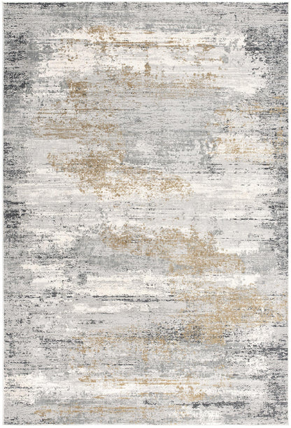 4' X 6' Grey Abstract Area Rug