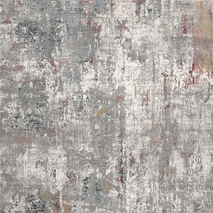 4’ X 6’ Gray And Ivory Abstract Area Rug