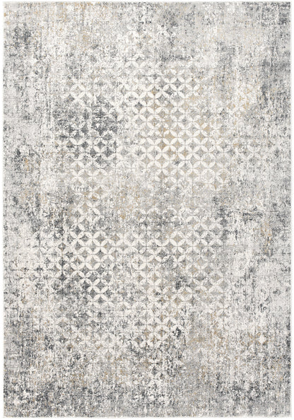 4’ X 6’ Gray And Ivory Distressed Area Rug