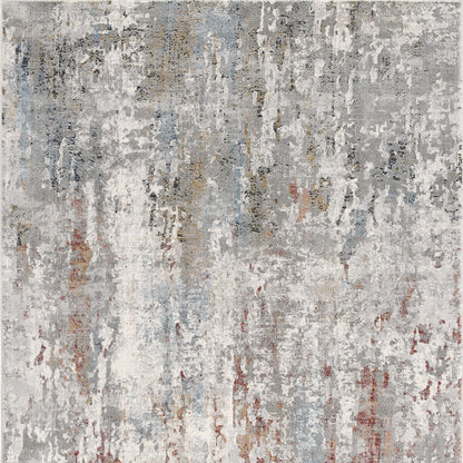 2' X 10' Gray Abstract Pattern Runner Rug