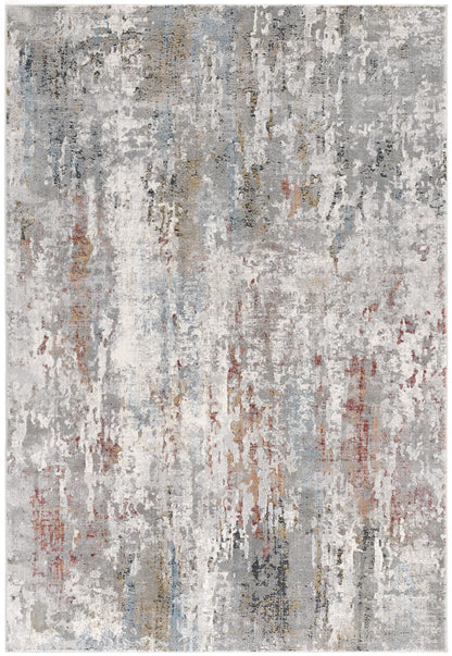 2' X 10' Gray Abstract Pattern Runner Rug