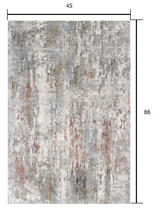 2' X 10' Gray Abstract Pattern Runner Rug