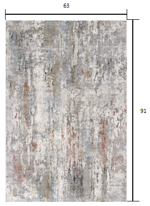 2' X 10' Gray Abstract Pattern Runner Rug