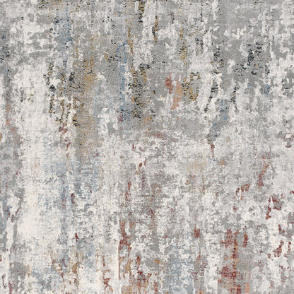 2' X 10' Gray Abstract Pattern Runner Rug